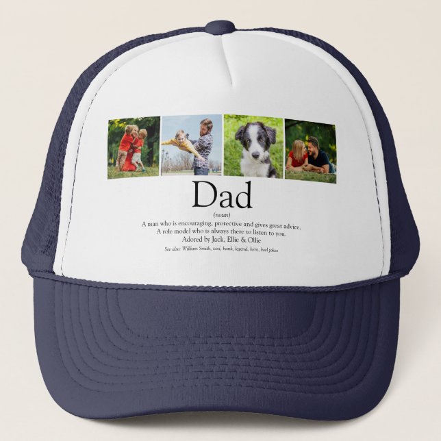 World's Best Ever Dad Father Definition Photo Fun Trucker Hat (Front)