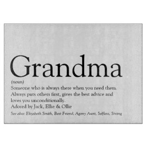 World's Best Ever Grandma, Granny Definition Cutting Board
