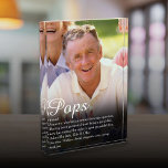 Worlds Best Ever Grandpa, Grandad, Papa Definition Photo Block<br><div class="desc">Personalise for your special grandpa,  grandad,  papa or pops to create a unique gift. A perfect way to show him how amazing he is every day. Designed by Thisisnotme©</div>