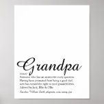 Worlds Best Ever Grandpa, Grandad, Papa Definition Poster<br><div class="desc">Personalise for your special grandpa,  grandad,  papa or pops to create a unique gift. A perfect way to show him how amazing he is every day. Designed by Thisisnotme©</div>
