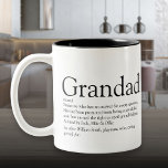 World's Best Ever Grandpa Grandad Papa Definition Two-Tone Coffee Mug<br><div class="desc">Personalise for your special grandpa,  grandad,  grandfather,  papa or pops to create a unique gift for Farther's day,  birthdays,  Christmas or any day you want to show how much he means to you. A perfect way to show him how amazing he is every day. Designed by Thisisnotme©</div>