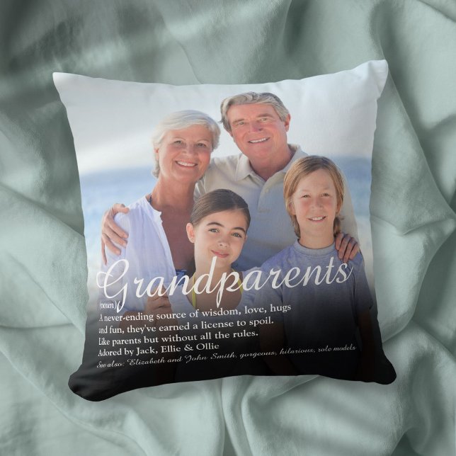 World's Best Ever Grandparents Definition Cushion (World's Best Ever Grandparents Definition Throw Pillow)