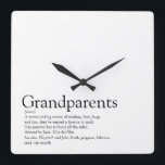 World's Best Ever Grandparents Definition Square Wall Clock<br><div class="desc">Personalise for your special grandparents to create a unique gift. A perfect way to show them how amazing they are every day. Designed by Thisisnotme©</div>