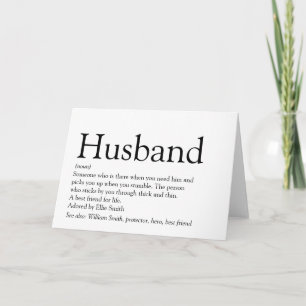 World's Best Ever Husband Definition Card