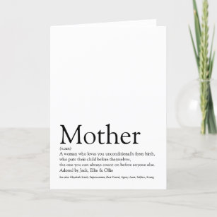 World's Best Ever Mum, Mum, Mother Definition Holiday Card