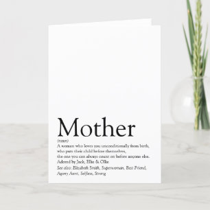 World's Best Ever Mum, Mum, Mother Definition Holiday Card