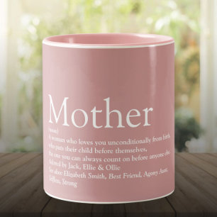 World's Best Ever Mum, Mum, Mother Definition Two-Tone Coffee Mug