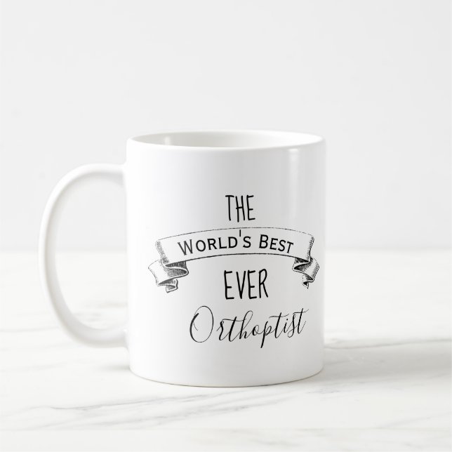 Worlds' Best Ever Personalised Orthoptist Coffee Mug (Left)