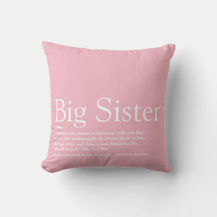 World's Best Ever Sister Definition Girly Pink Cushion