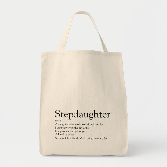 World's Best Ever Stepdaughter Definition Tote Bag (Front)
