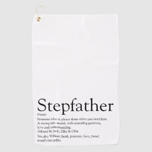World's Best Ever Stepfather, Stepdad Definition Golf Towel
