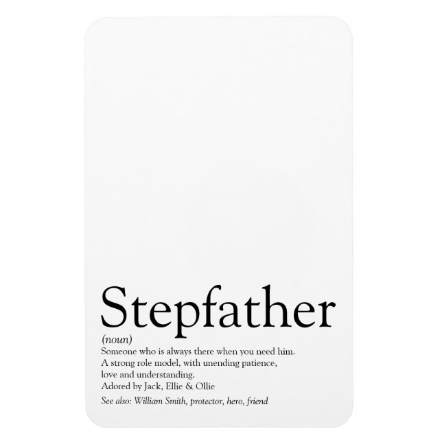 World's Best Ever Stepfather, Stepdad Definition Magnet (Vertical)