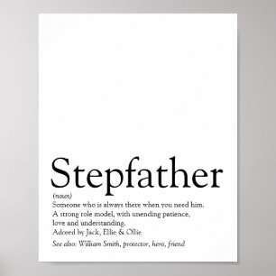 World's Best Ever Stepfather, Stepdad Definition Poster