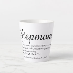 World's Best Ever Stepmom, Stepmother Definition Latte Mug
