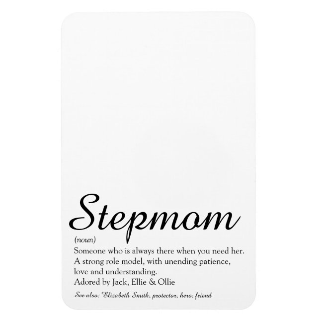 World's Best Ever Stepmom, Stepmother Definition Magnet (Vertical)