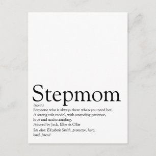 World's Best Ever Stepmom, Stepmother Definition Postcard
