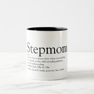 World's Best Ever Stepmom, Stepmother Definition Two-Tone Coffee Mug