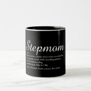 World's Best Ever Stepmom, Stepmother Definition Two-Tone Coffee Mug