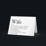 World's Best Ever Wife Definition Card<br><div class="desc">Personalise for your special wife to create a unique gift for birthdays,  anniversaries,  weddings,  Christmas or any day you want to show how much she means to you. A perfect way to show her how amazing she is every day. Designed by Thisisnotme©</div>