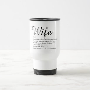 World's Best Ever Wife Definition Chic Script Fun Travel Mug