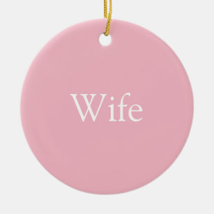 World's Best Ever Wife Definition Girly Pink Ceramic Tree Decoration
