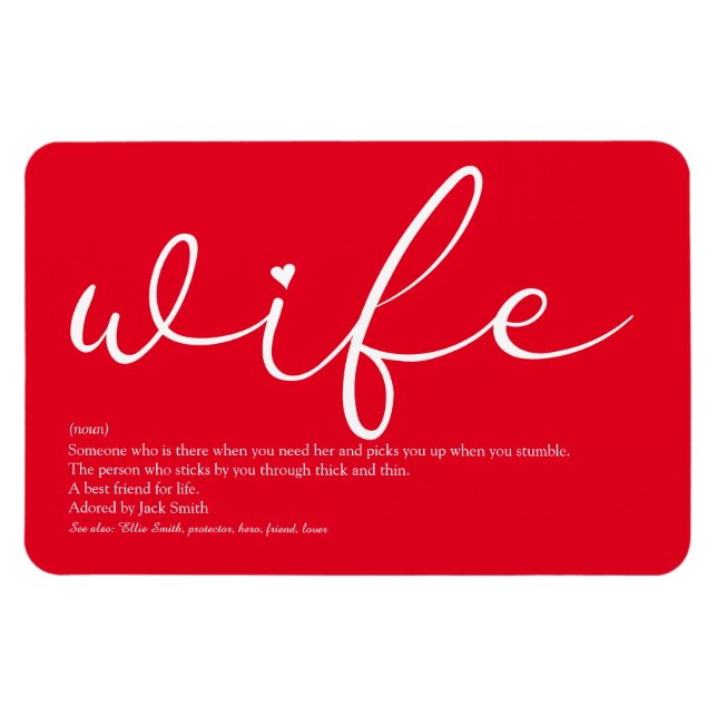 World's Best Ever Wife Definition Magnet (Horizontal)