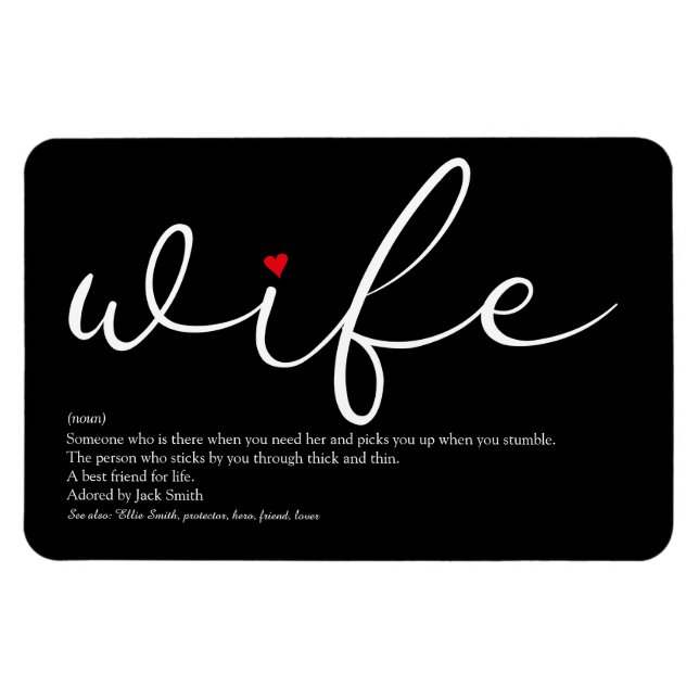 World's Best Ever Wife Definition Magnet (Horizontal)