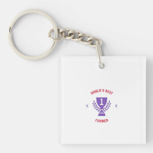 World's best farmer key ring