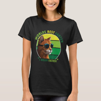 World's Best Farter I Mean Father Amusing Cat Dad  T-Shirt