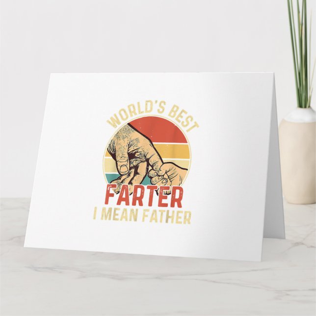 World's Best Farter I Mean Father Day Dad Day Gift Card (Front)