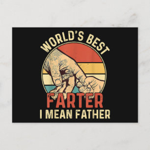 World's Best Farter I Mean Father Day Dad Day Gift Postcard