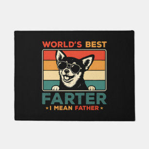 World's Best Farter I Mean Father Funny Dad Dog Doormat