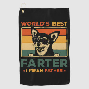 World's Best Farter I Mean Father Funny Dad Dog Golf Towel