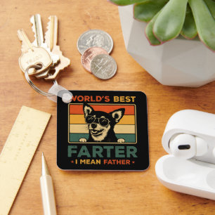 World's Best Farter I Mean Father Funny Dad Dog Key Ring
