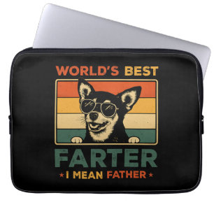 World's Best Farter I Mean Father Funny Dad Dog Laptop Sleeve
