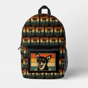 World's Best Farter I Mean Father Funny Dad Dog Printed Backpack