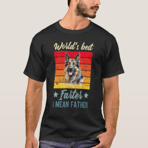 World's Best Farter I Mean Father German Shepherd T-Shirt