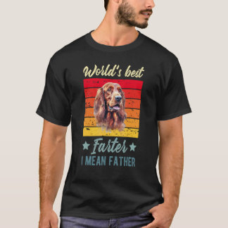 World's Best Farter I Mean Father Irish Setter Dog T-Shirt