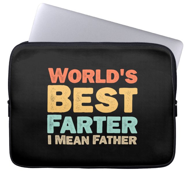 Worlds Best Farter I Mean Father Laptop Sleeve (Front)