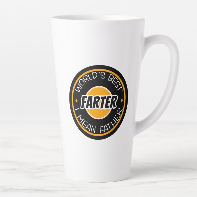 World's Best Farter I Mean Father Latte Mug (Right)