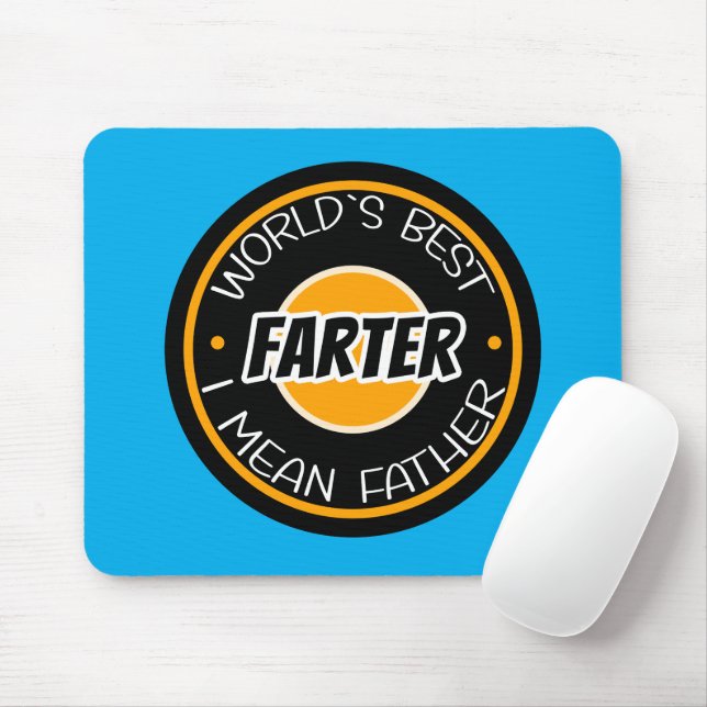 World's Best Farter I Mean Father Mouse Mat (With Mouse)