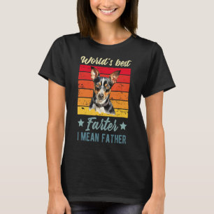 World's Best Farter I Mean Father Rat Terrier Dog T-Shirt
