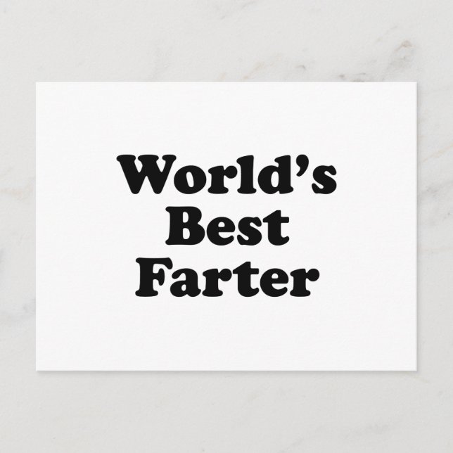 World's Best Farter Postcard (Front)