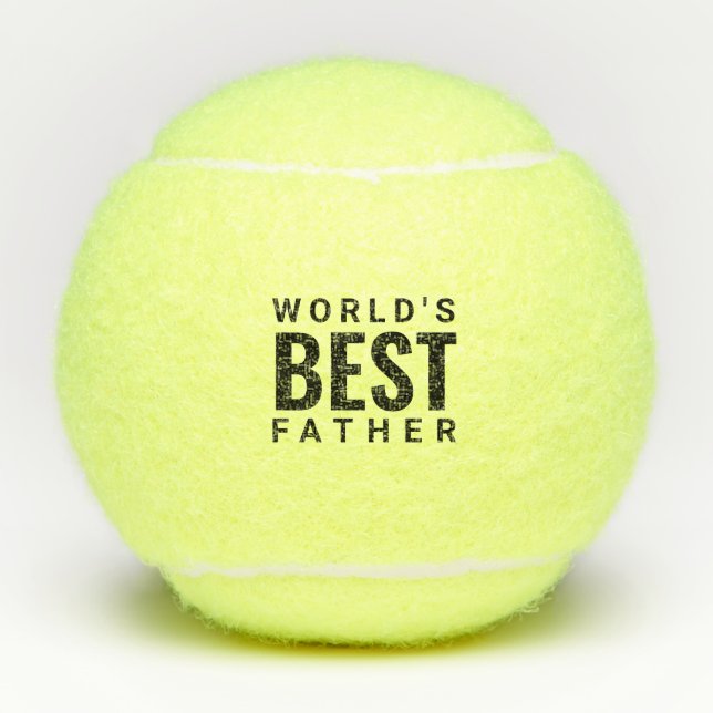 Worlds Best Father Customisable Tennis Balls (Front)