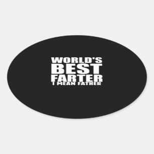 World's Best Father Gift For Dad Oval Sticker