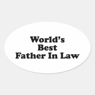 World's Best Father In Law Oval Sticker