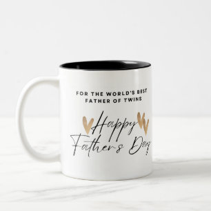 Worlds Best Father Of Twins-Fathers Day Two-Tone Coffee Mug