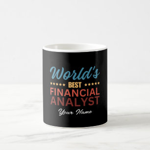 World's Best Financial Analyst Personalized Name Coffee Mug