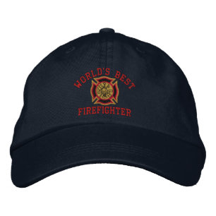 World's Best Firefighter Custom Embroidery Embroidered Hat