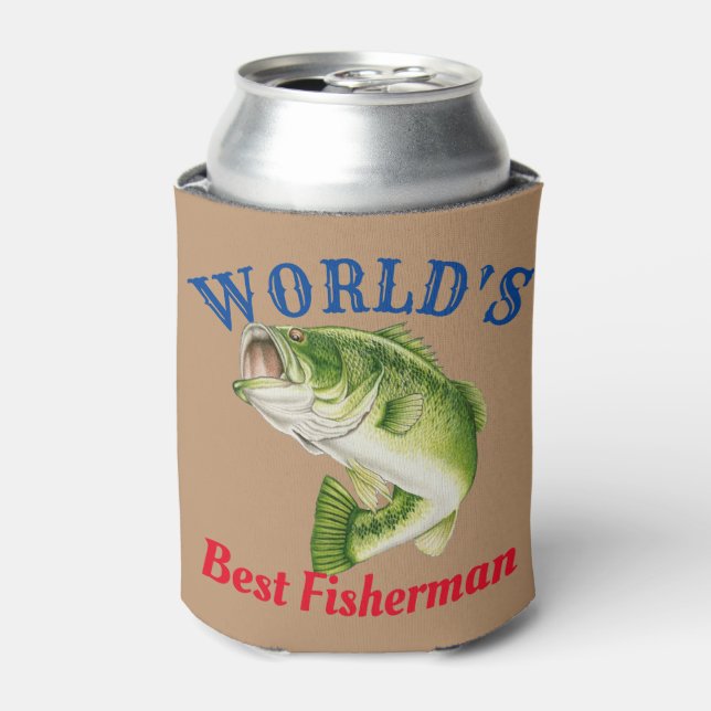 World's Best Fisherman Can Cooler (Can Front)